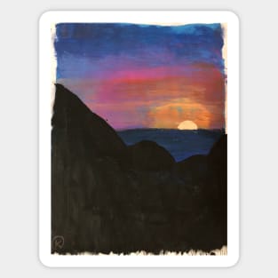 Sunset Painted Sticker